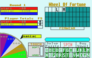 Wheel of Fortune atari screenshot